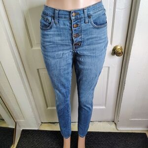 J.Crew 9” High-Rise Skinny Jeans Women’s Size 29 Medium Wash